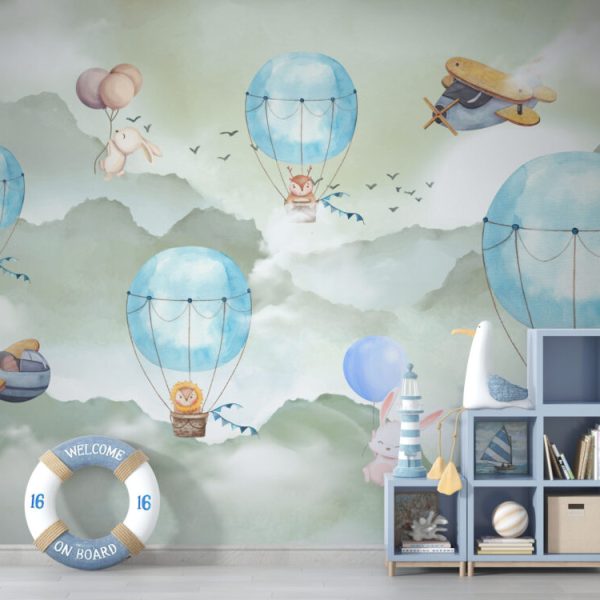 Flying Cute Animal Wall Mural