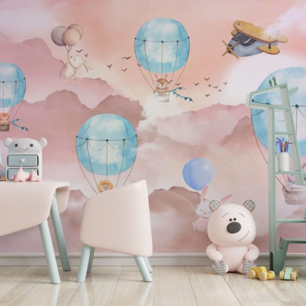 Flying Cute Animal Wall Mural