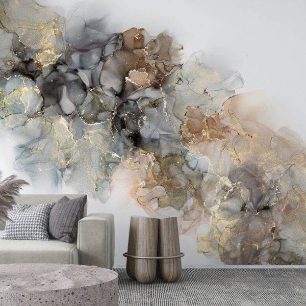 Smoky Marble Wall Mural Wallpaper