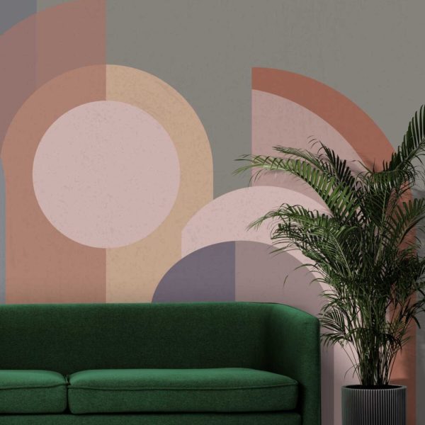 Geometric Soft Patterns Modern Wall Mural