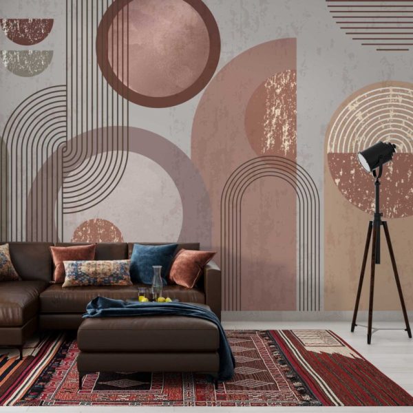 Soft Colors Geometric Style Wall Mural