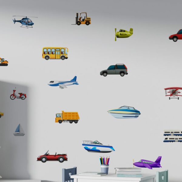 Wall Decal Small Vehicle Stickers For Kids