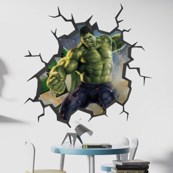 Wall Decal Hulk Breaking The Wall