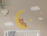 Wall Decal Bear Sleeping On The Moon