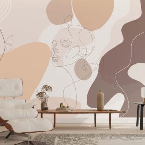 Line Art New Trend Patterned 3D Wallpaper