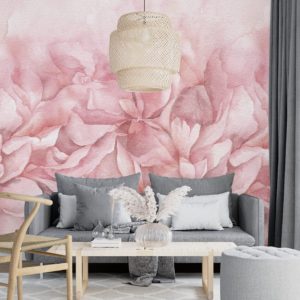 Pink Mixed Flower Pattern 3D Wallpaper