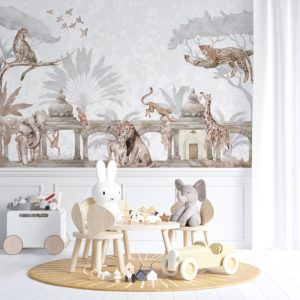 Enjoyment of Animals in the Forest 3D Wallpaper