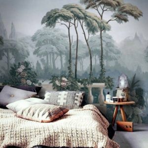 Foggy Tropical Tree 3D Wallpaper