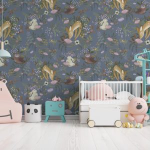 Dark Tones Jimmy Cricket Little Rabbit 3D Wallpaper