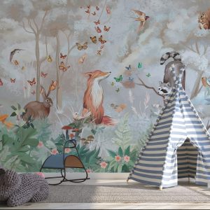 Red Fox and Forest Animals Wallpaper
