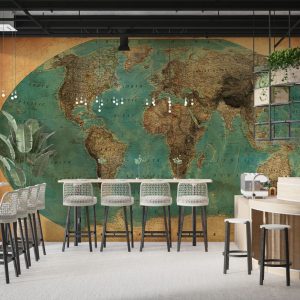 Vintage World Map Wallpaper
