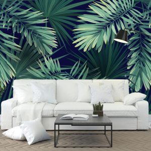 Green Leafy Multi-Variety Plant Pattern 3D Wallpaper
