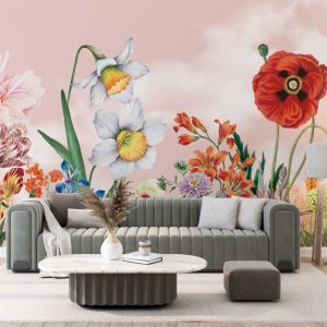 Large Daisy Flowers 3D Wallpaper