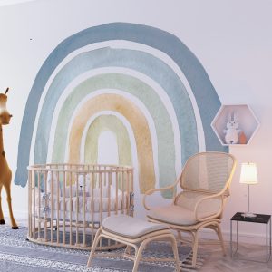 Rainbow Wallpaper in Blue Tones