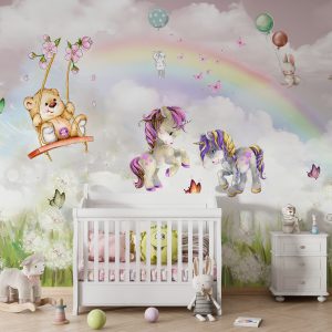 Pony and Friends Under the Rainbow Wallpaper