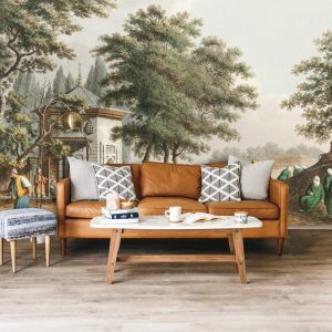 People Wallpaper in Antique Soft Tones