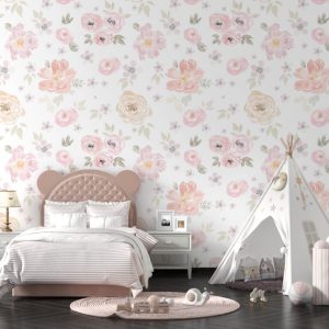 Rose Pattern 3D Wallpaper