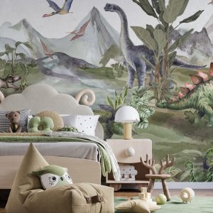 Dinosaurs by the Lake Wallpaper