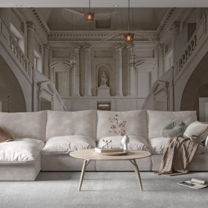 Versailles Palace Marble Columns Wallpaper