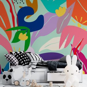 Fun Flowers in Vibrant Colors Wallpaper