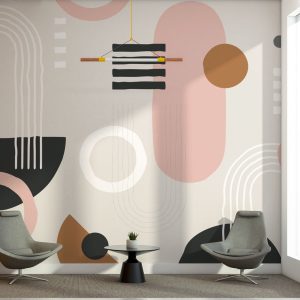 Geometric Patterns Wallpaper in Soft Colors