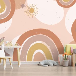 Bohemian Colored Rainbow Patterns Wallpaper