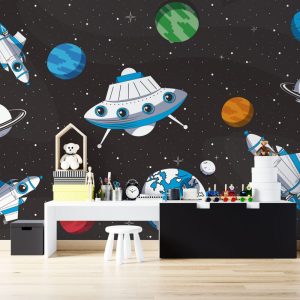 Stars and Planets in Space Wallpaper