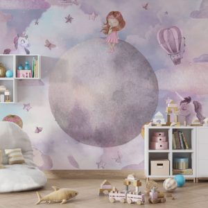 Moon and Clouds Theme 3D Wallpaper