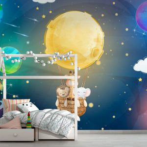 Planet Patterned 3D Wallpaper