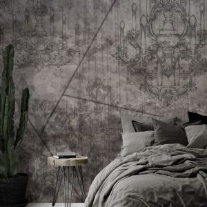 Trendy Baroque Patterned Wallpaper