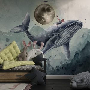 Creatures in the Ocean and Whale Wallpaper