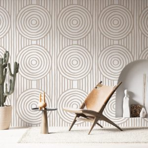 Geometric Bohemian Patterned 3D Wallpaper