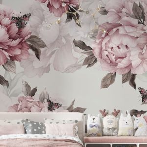Large Pink Rose Soft Wallpaper