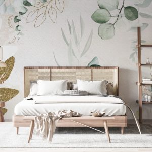 Gold and Soft Tones Leaves Wallpaper