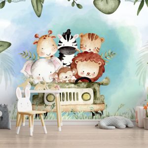 Cute Animals in Car Wallpaper