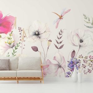Soft Large Flowers Wallpaper