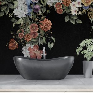 Flowers Hanging from Above 3D Wallpaper