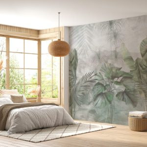 Large Tropical Leaves Wallpaper