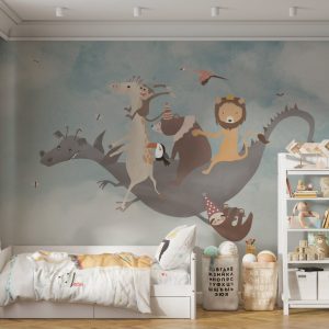 Cute Animals on Dragon Wallpaper