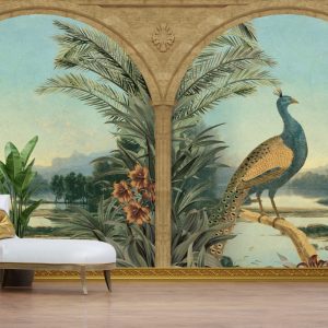 Landscape and Birds Wallpaper