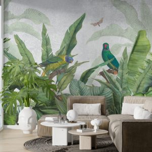 Tropical Leaves Wallpaper in Vibrant Colors