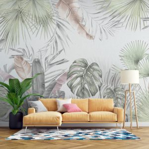 Soft Tropical Leaves Wallpaper