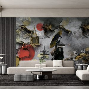 Marble Floor Chinoiseries Wallpaper