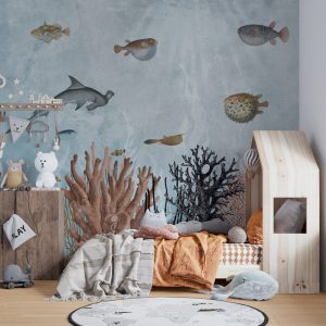 Fish and Plants in the Sea Wallpaper