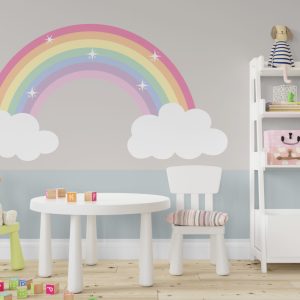 Soft Background Rainbow Children's Wallpaper