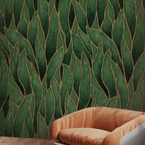 Gold-Edged Leaves Wallpaper