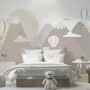 Soft Toned Animal Balloons Wallpaper