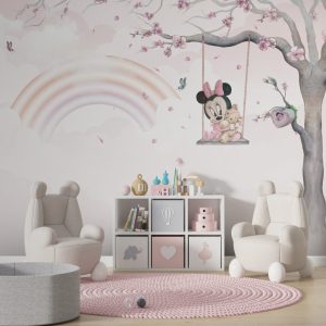 Minnie Mouse Rainbow and Swing Wallpaper