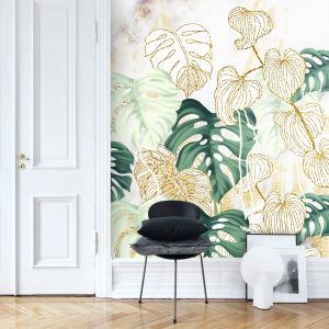 Botanical Tropical Leaves Wallpaper
