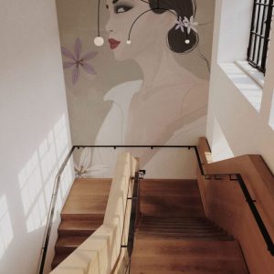 Flower Lady Figure 3D Wallpaper